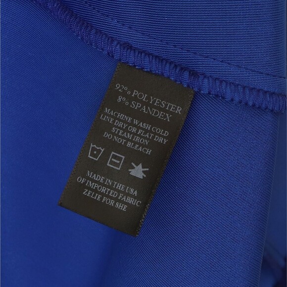 Zelie For She So Fine Velvet Gown Plus 1X Color Block Black Blue Maxi NWT B29 - Picture 6 of 6